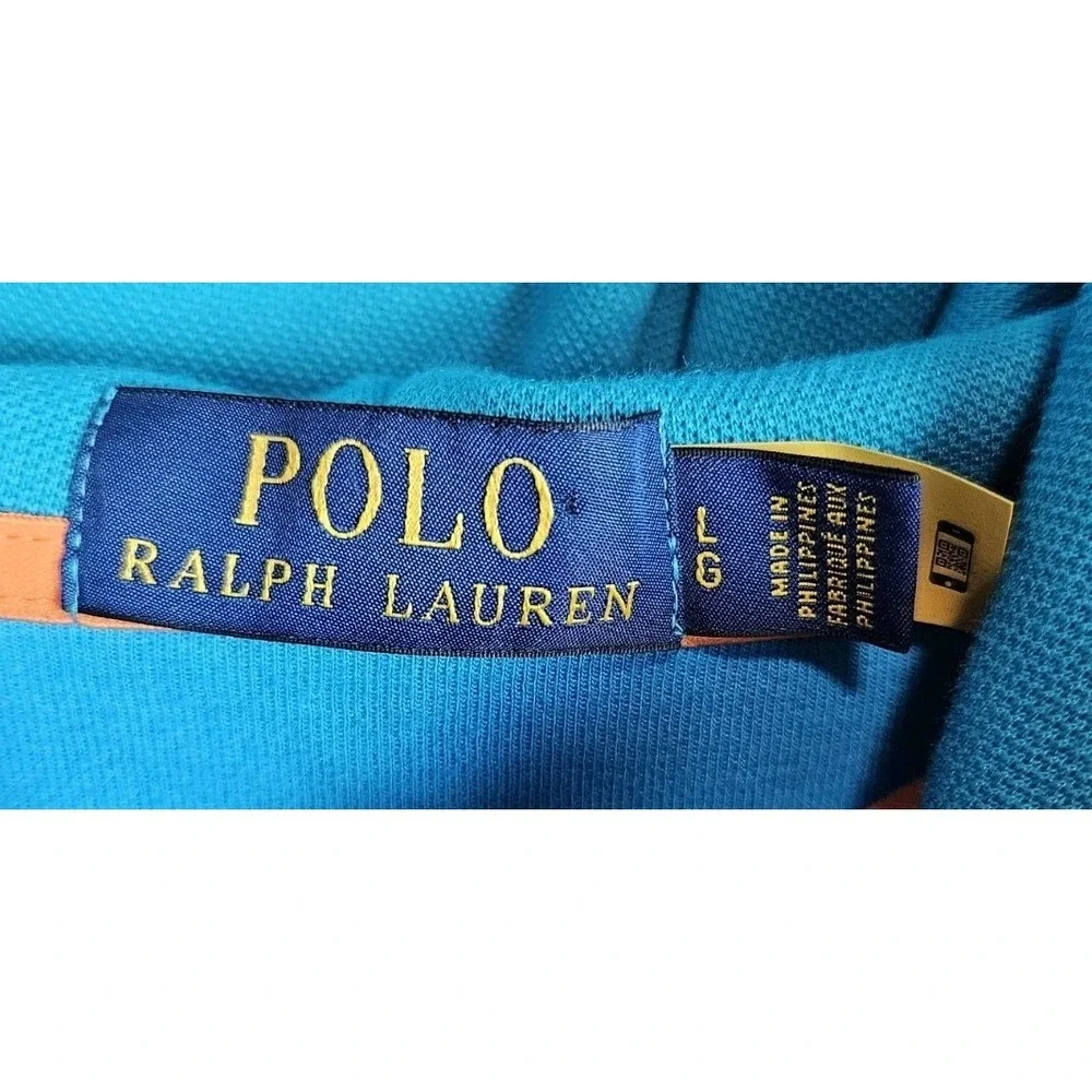 Polo Ralph Lauren Men's Colorblock Half Zip Drawstring Hoodie Large